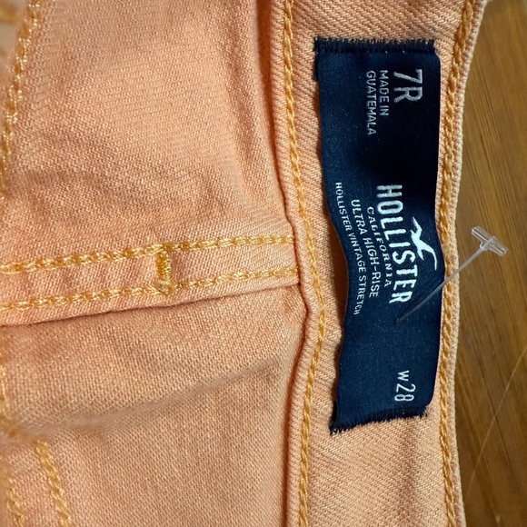 Hollister Women's Orange Jeans Size 7R W28 EUC! - Picture 4 of 4